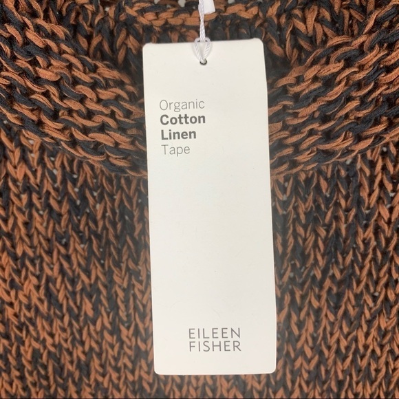 Eileen Fisher Organic Cotton Linen Lightweight Relaxed Cowl Neck Sweater - Picture 7 of 12
